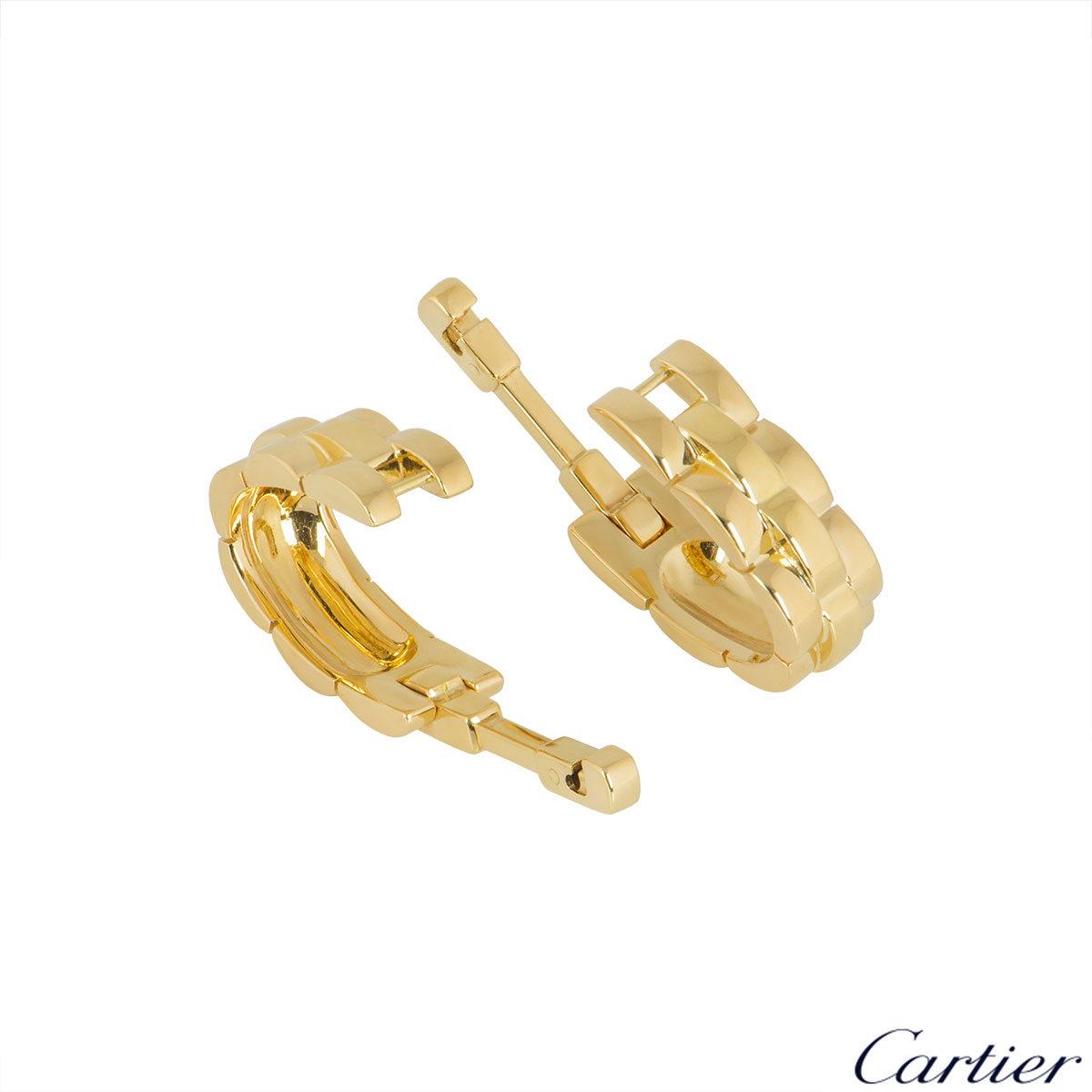 Cartier Yellow Gold Maillon Panthere Cufflinks | Rich Diamonds